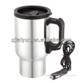 2013 new style hot pupular double wall stainless steel car plug electric travel mug